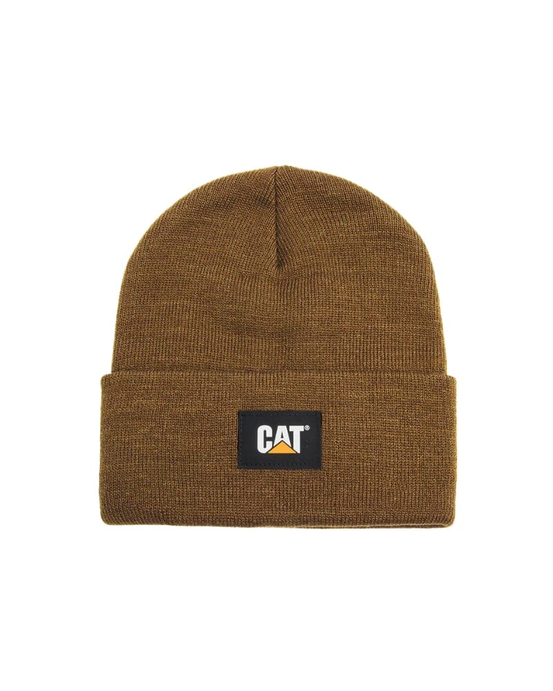 Cat Label Cuff Beanie - Bronze