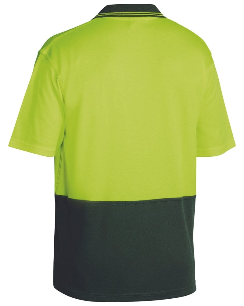 Hi Vis Short Sleeve Polo - Yellow/Bottle