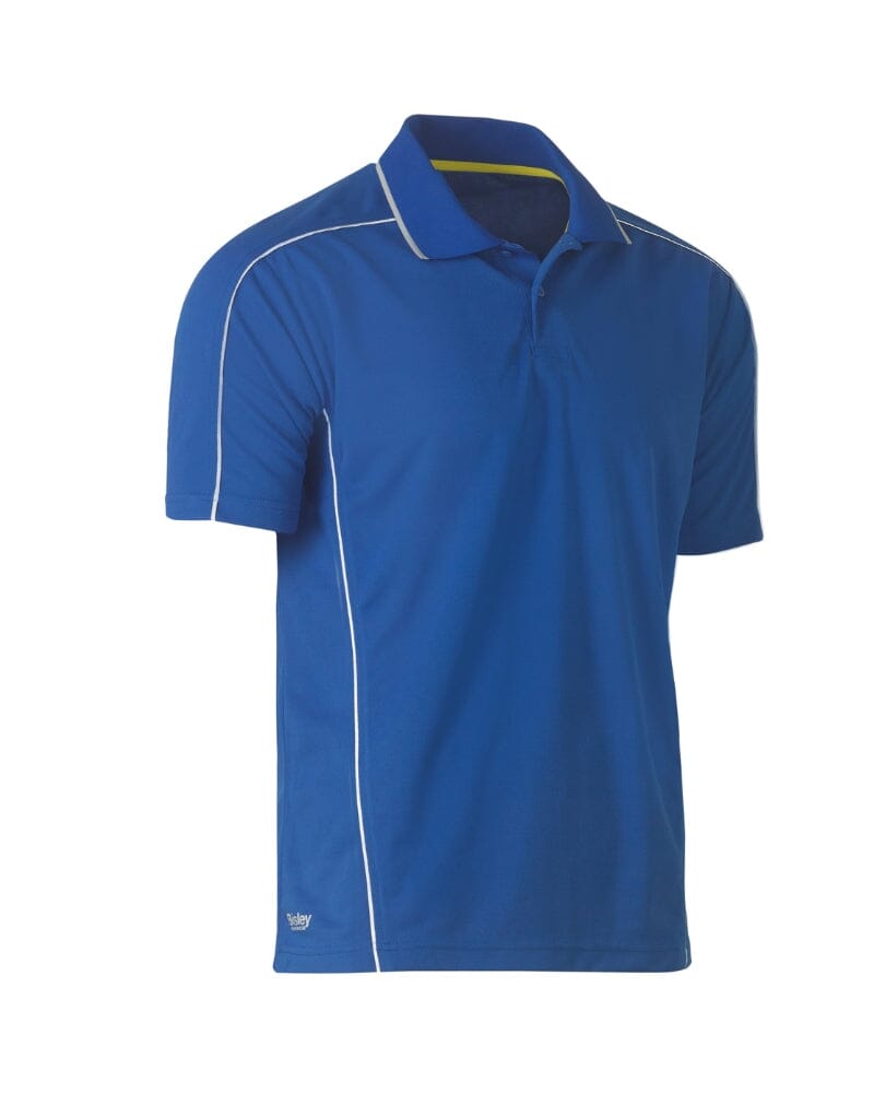 Cool Mesh Polo Shirt With Reflective Piping - Royal