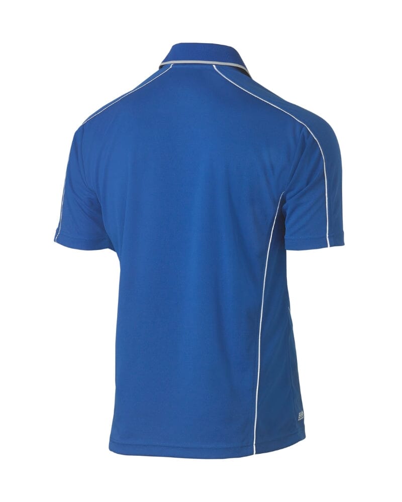 Cool Mesh Polo Shirt With Reflective Piping - Royal