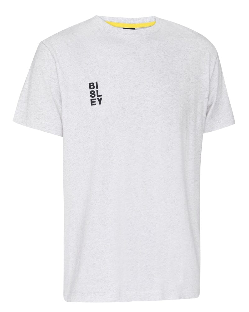 Cotton Vertical Logo Tee - Grey Marle