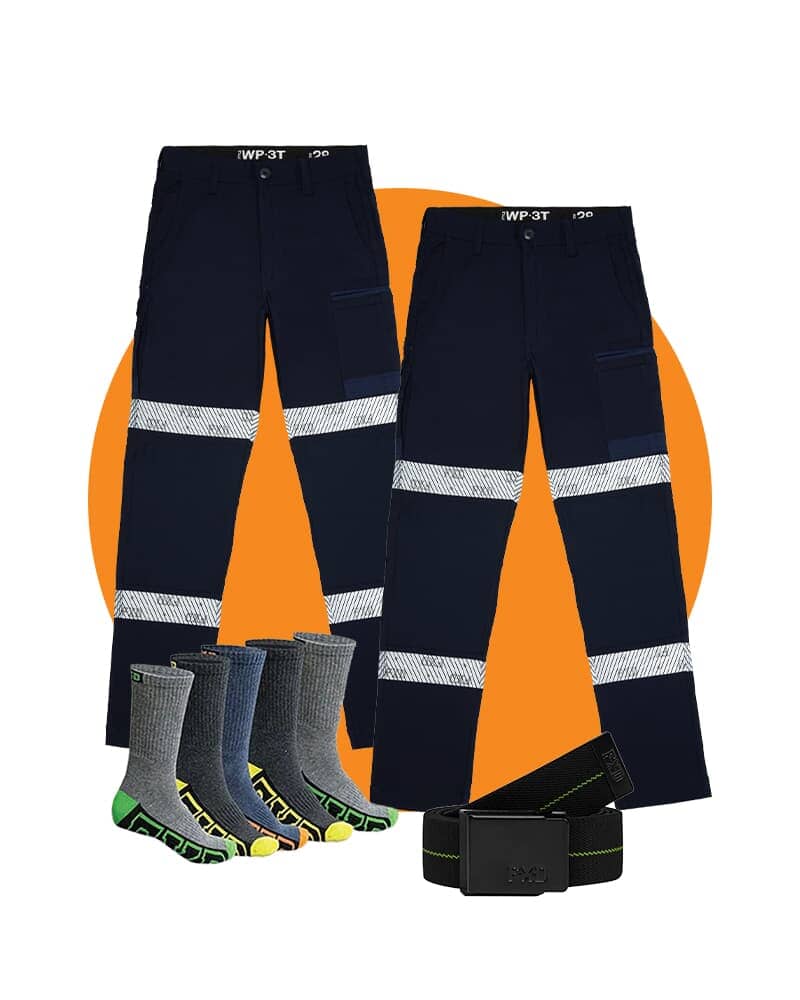 Tradies WP-3T Twin Value Pack - Navy