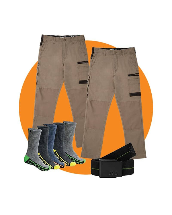 Tradies WP-3 Twin Value Pack - Khaki