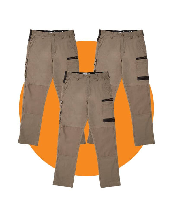 Tradies WP-3 Stretch Work Pants Value Pack - Khaki