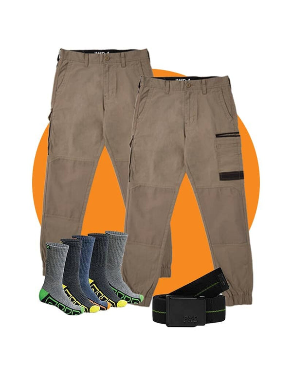 Tradies WP-4 Twin Value Pack - Khaki