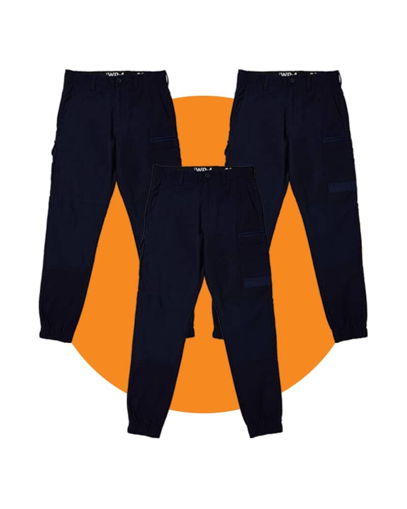 Tradies WP-4 Stretch Cuffed Work Pants Value Pack - Navy