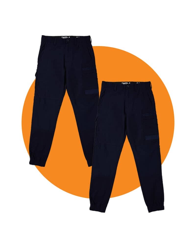 Tradies WP-4 Stretch Cuffed Work Pants 2 Value Pack - Navy/Navy