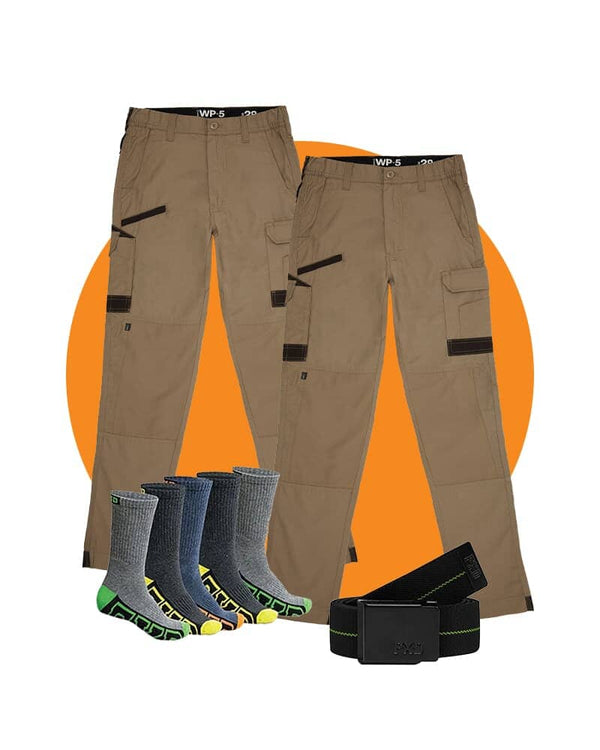 Tradies WP-5 Twin Value Pack - Khaki