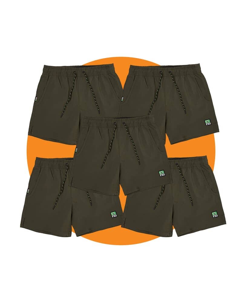 Tradies WS-4 Work Shorts 5 Value Pack - Green