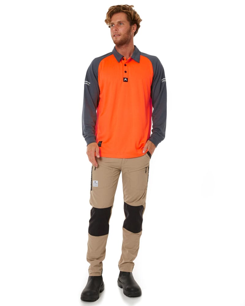 Hi Flow Performance Polo LS - Hi Vis Orange