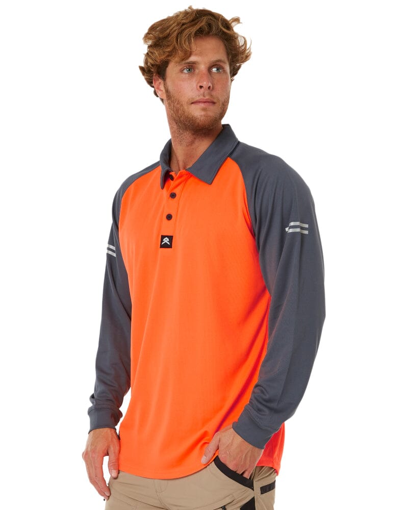 Hi Flow Performance Polo LS - Hi Vis Orange