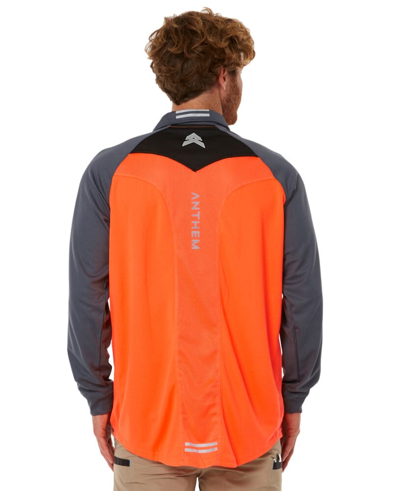 Hi Flow Performance Polo LS - Hi Vis Orange