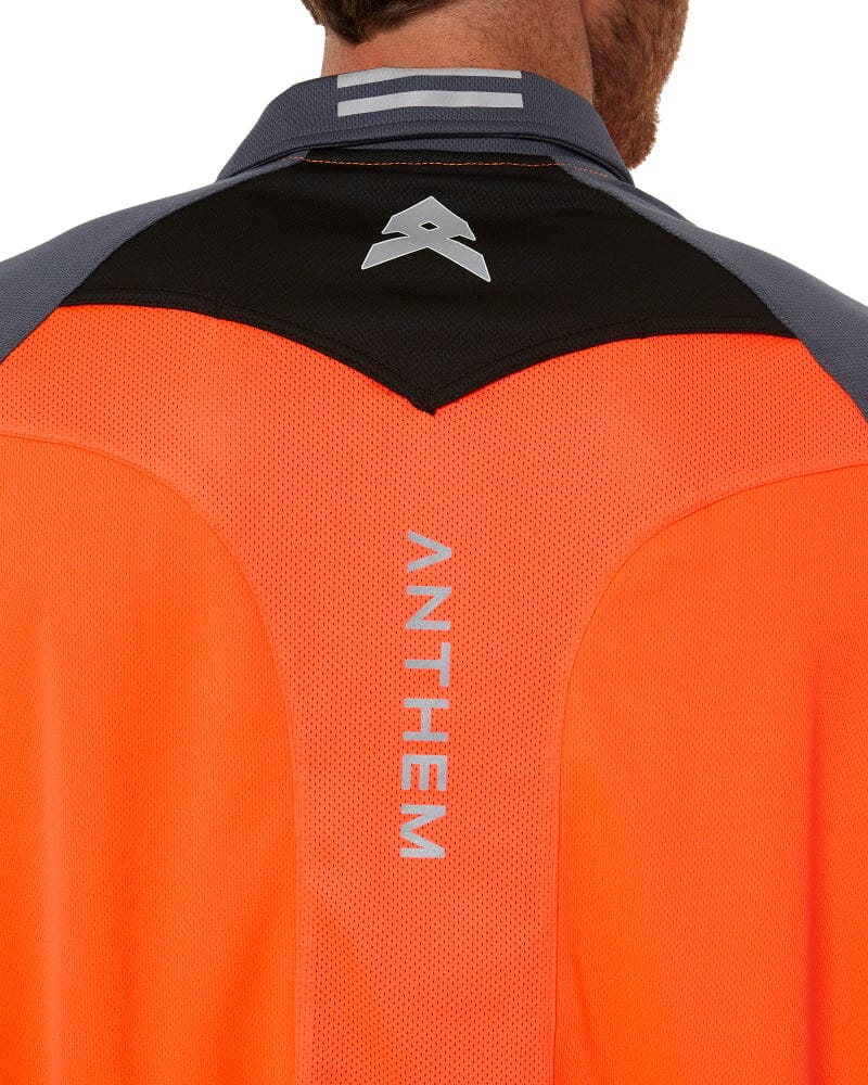 Hi Flow Performance Polo LS - Hi Vis Orange