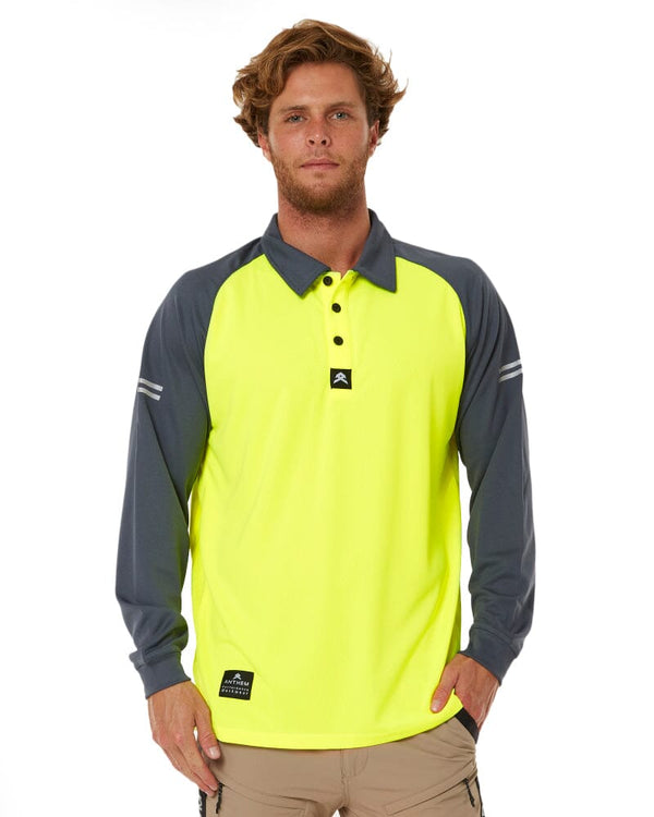 Hi Flow Performance Polo LS - Hi Vis Yellow