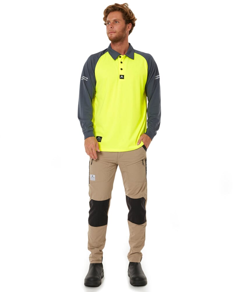 Hi Flow Performance Polo LS - Hi Vis Yellow