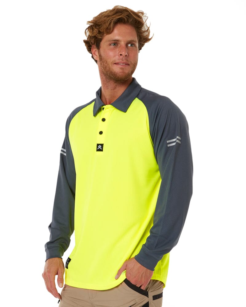 Hi Flow Performance Polo LS - Hi Vis Yellow