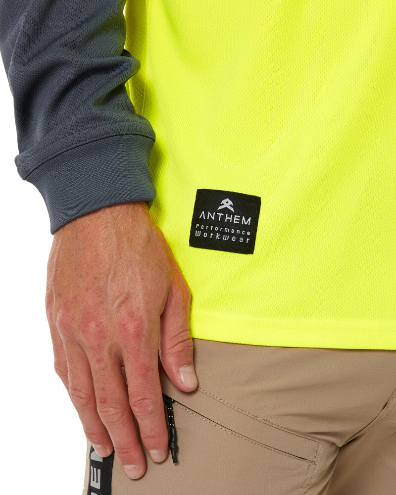 Hi Flow Performance Polo LS - Hi Vis Yellow