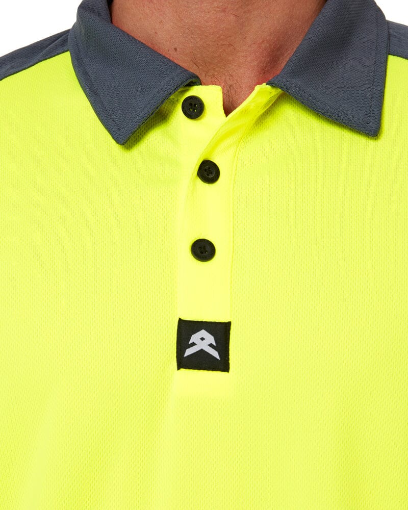 Hi Flow Performance Polo LS - Hi Vis Yellow