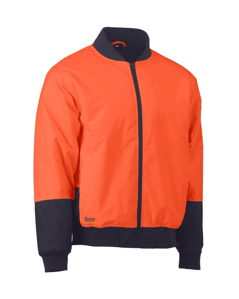 Hi Vis Bomber Jacket - Orange/Navy