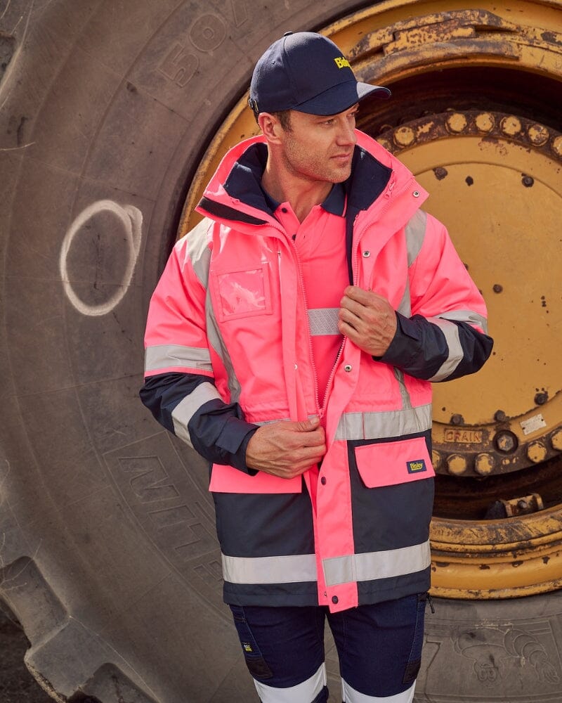 5 in 1 Rain Jacket - Pink/Navy