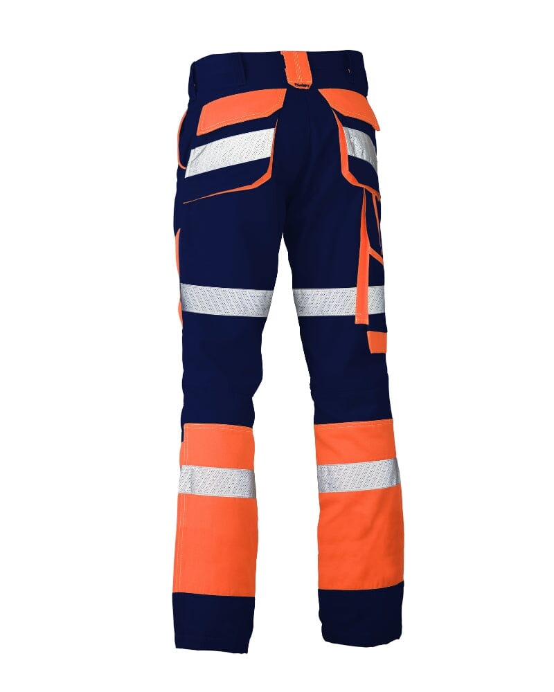 Taped Biomotion Two Tone Pants * - Orange/Navy