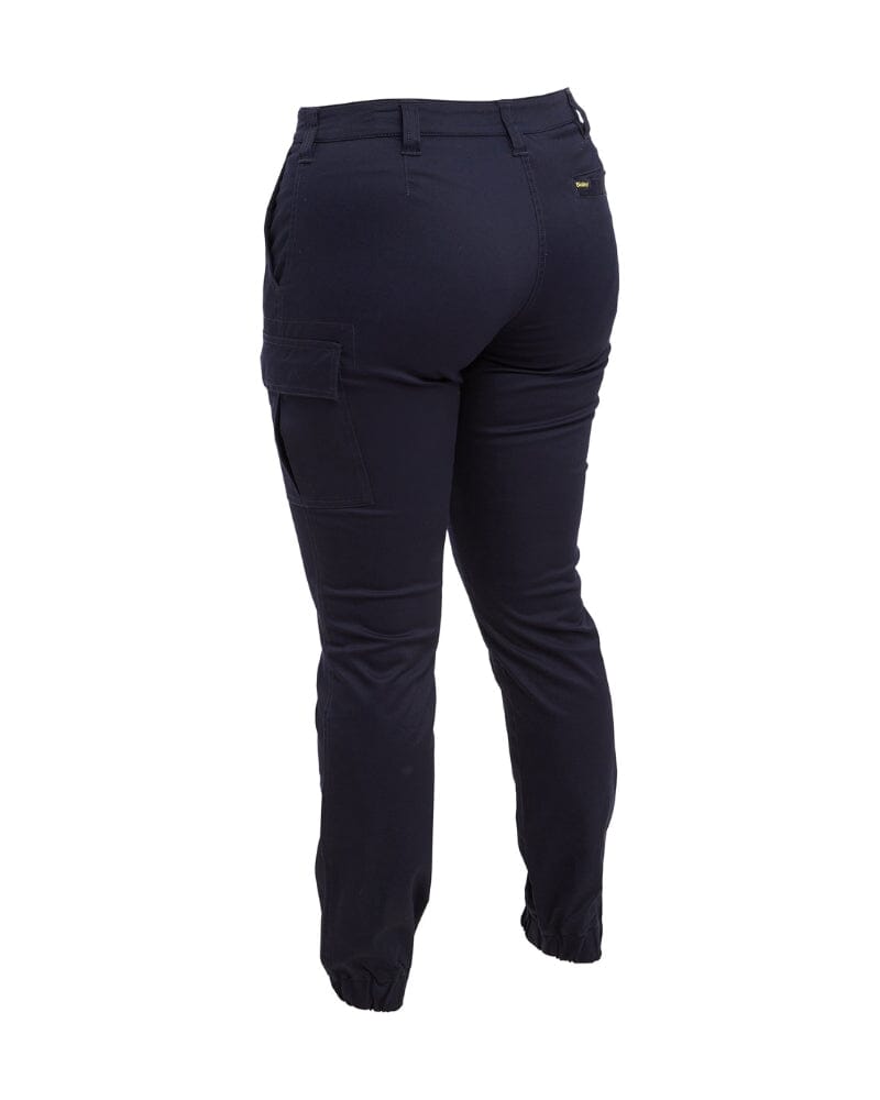 Womens Cotton Cargo Cuffed Pants - Navy