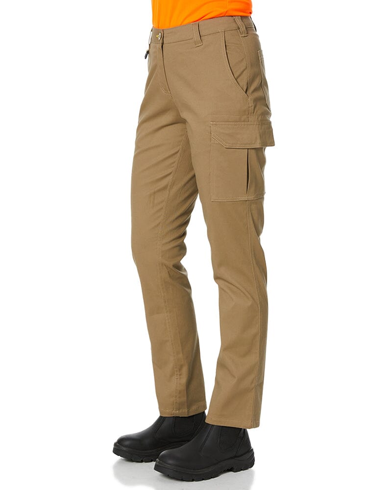 Bisley Womens Stretch Cotton Cargo Pants - Khaki | Buy Online