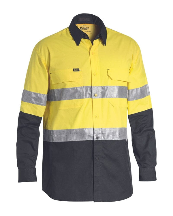 X Airflow Taped Hi Vis LS Ripstop Shirt * - Yellow/Charcoal