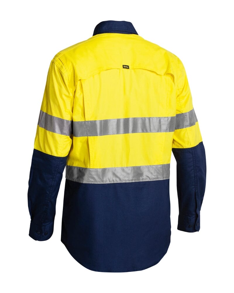 X Airflow Taped Hi Vis LS Ripstop Shirt * - Yellow/Navy