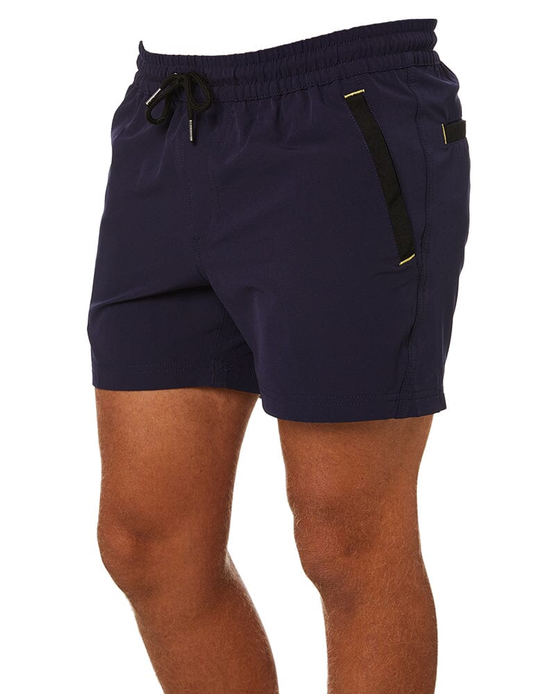 Tradies Flex And Move 4-Way Stretch Elastic Short Value Twin Pack - Navy