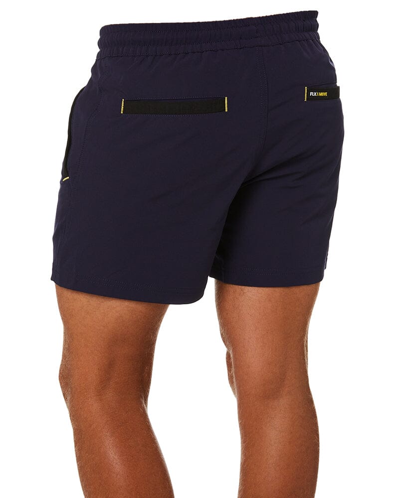 Tradies Flex And Move 4-Way Stretch Elastic Short Value Twin Pack - Navy