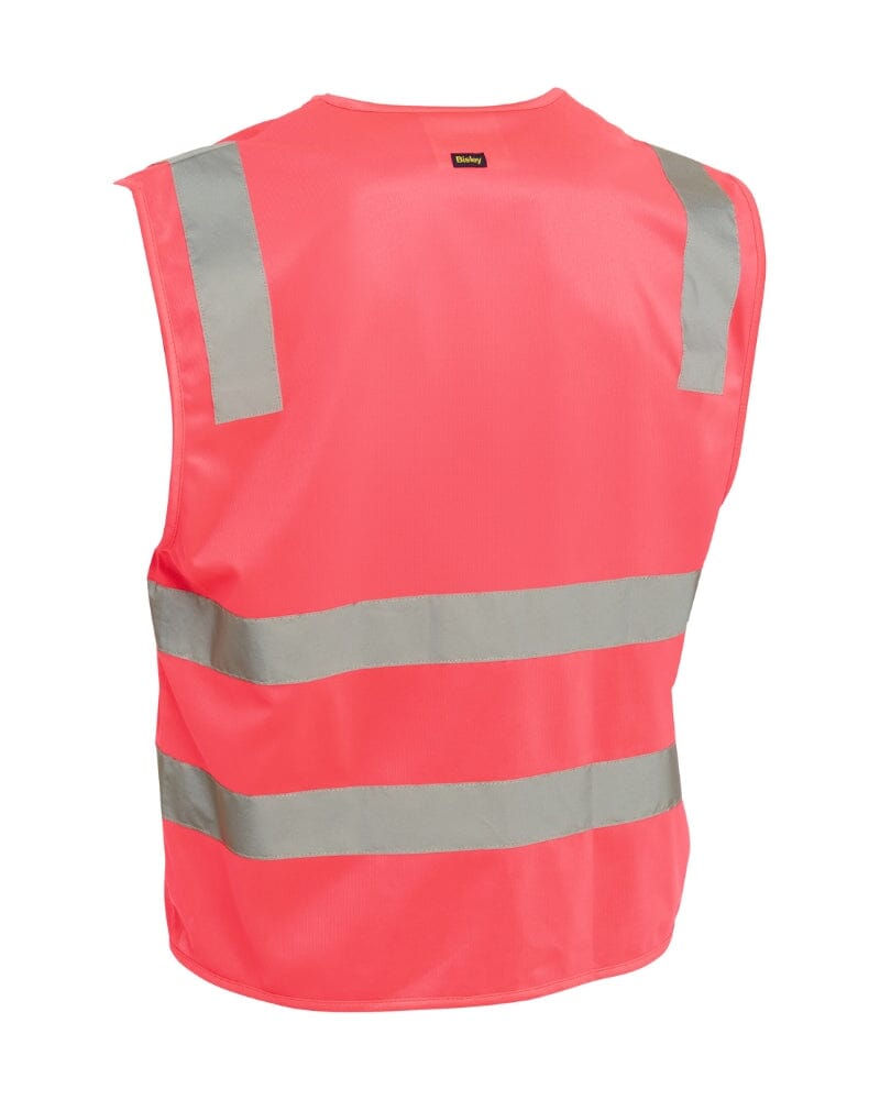 Taped Hi Vis Safety Zip Vest - Hi Vis Pink