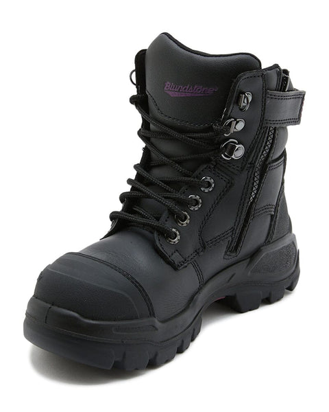 Womens RotoFlex 9961 Zip Side Safety Boot Black