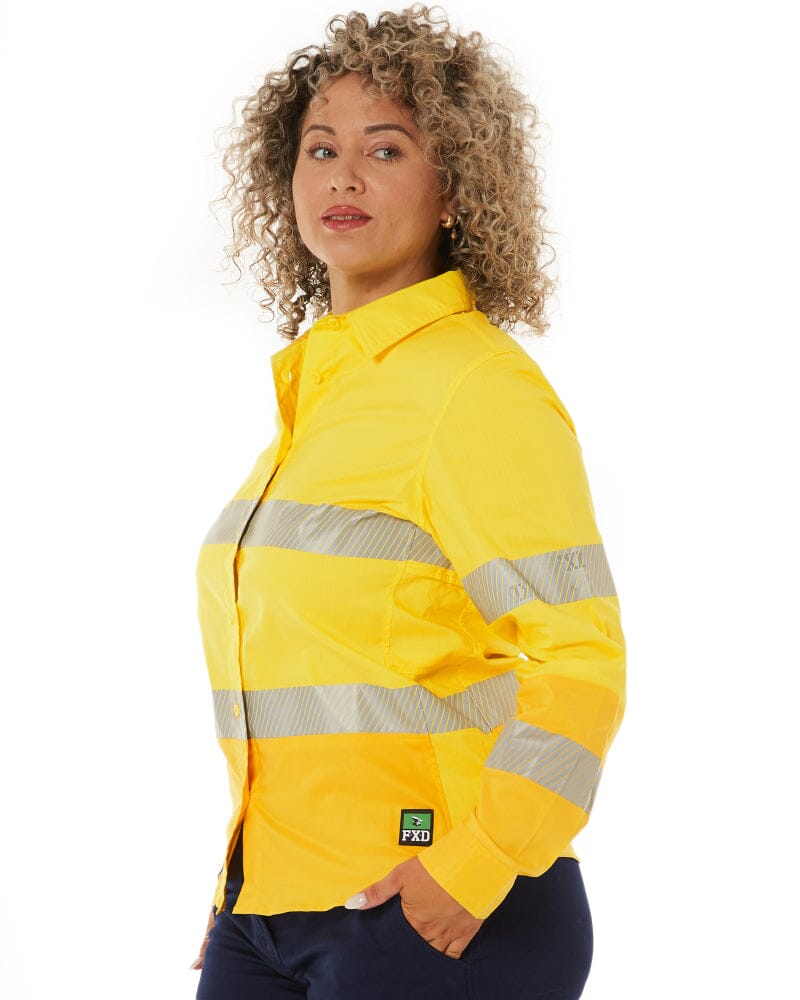 LSH-2WT Womens Long Sleeve Taped Shirt - Yellow