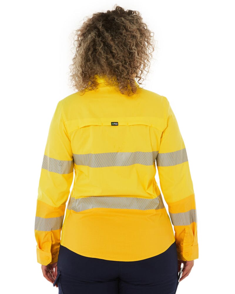 LSH-2WT Womens Long Sleeve Taped Shirt - Yellow