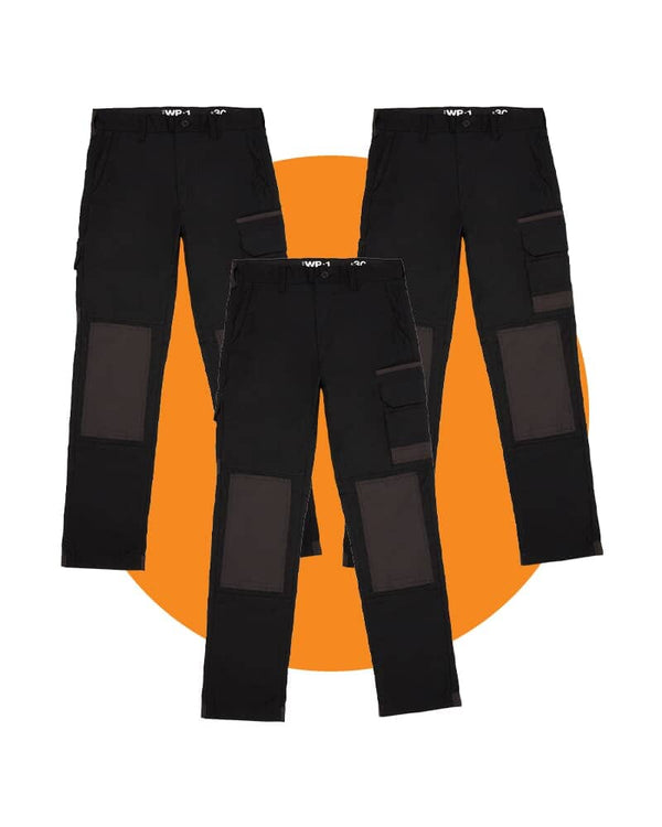 Tradies WP-1 Cargo Pants Value Pack - Black