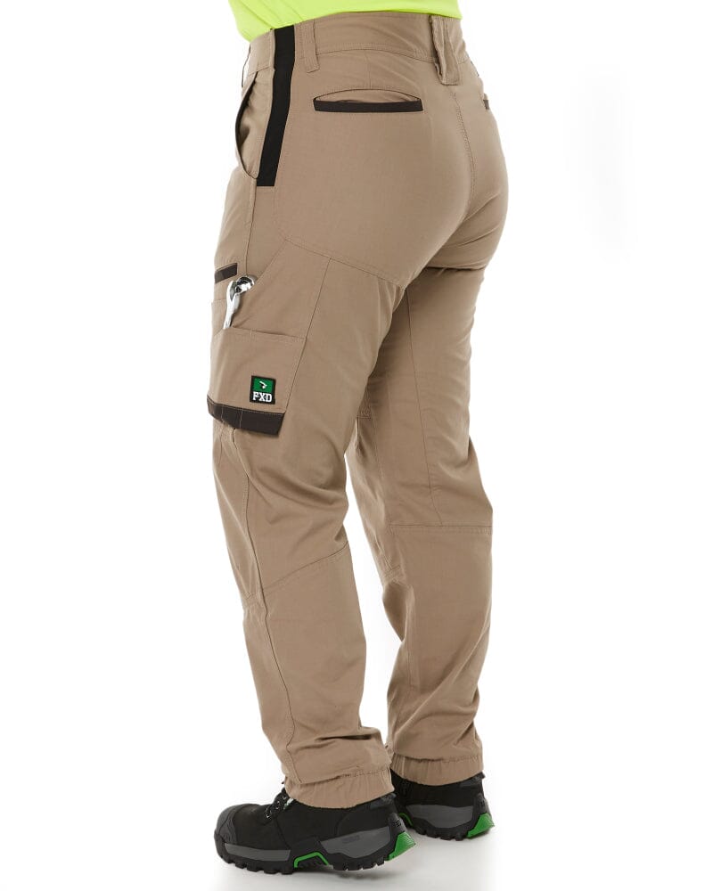 WP-8W Womens Cuffed Stretch Ripstop Work Pant - Khaki