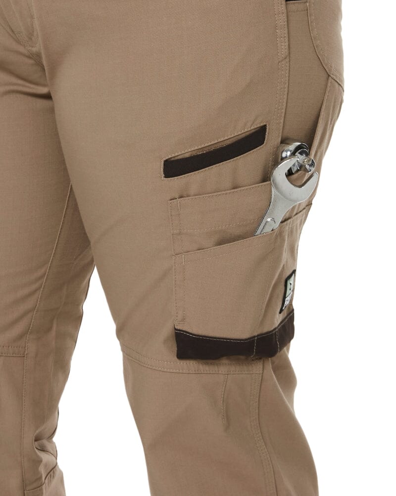 FXD WP-8W Womens Cuffed Stretch Ripstop Work Pant - Khaki