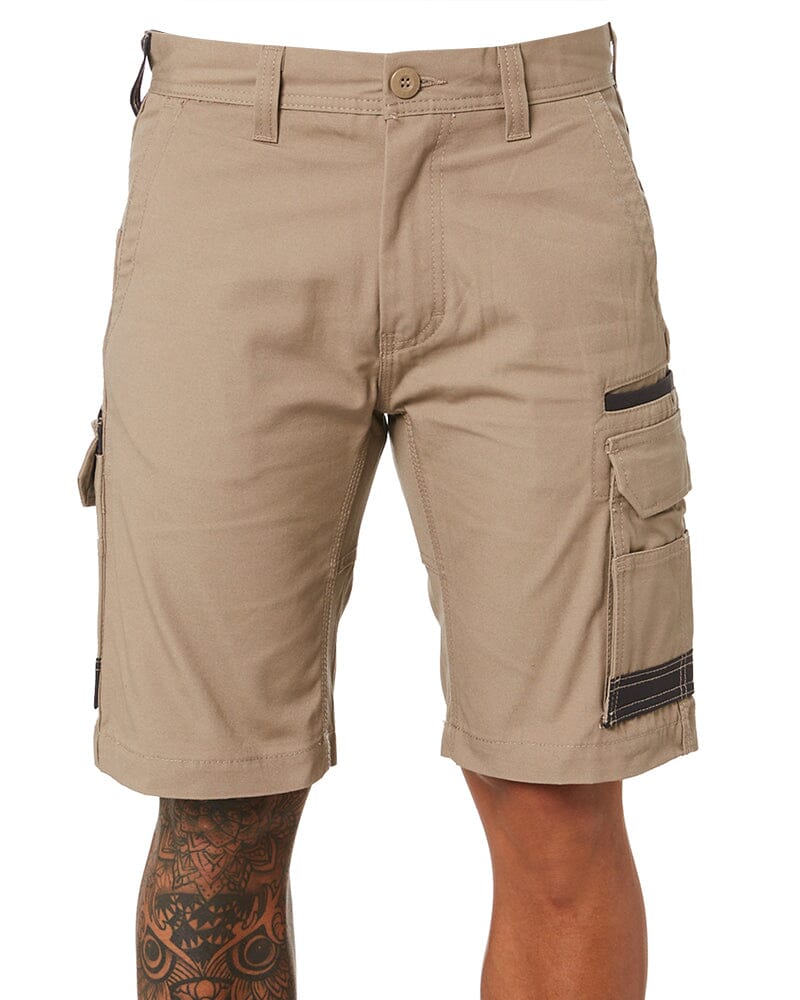 Tradies WS-1 Cargo Work Shorts 2 Value Pack - Khaki/Khaki