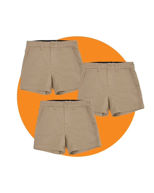 Tradies WS-2W Womens Work Shorts Value Pack - Khaki