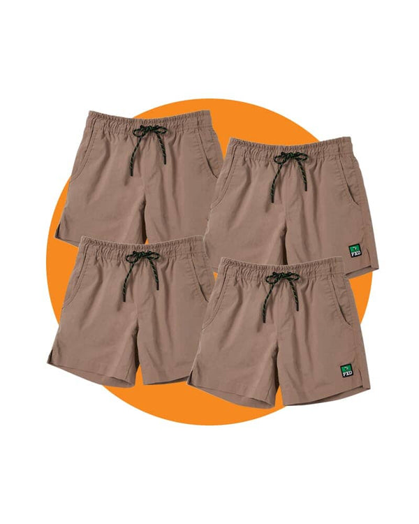 Tradies WS-4 Work Shorts 4 Value Pack - Khaki