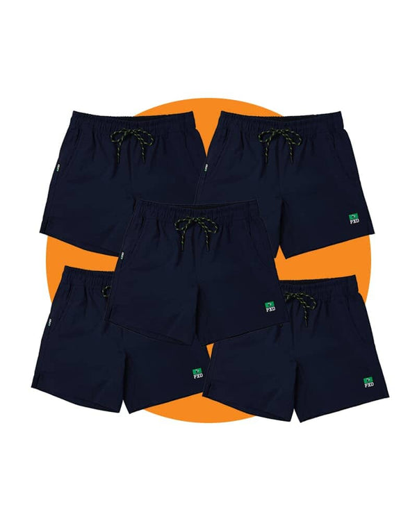 Tradies WS-4 Work Shorts 5 Value Pack - Navy