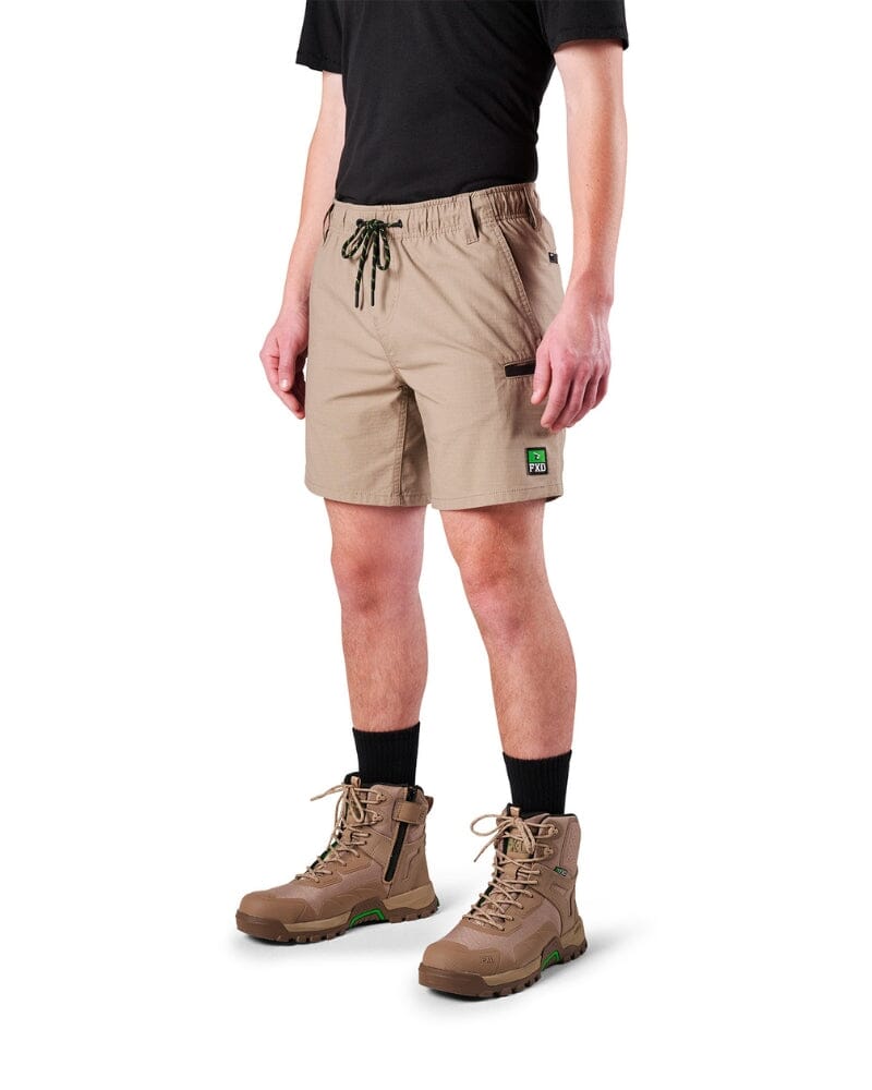 WS-7 Elastic Waist Stretch Utility Short - Khaki