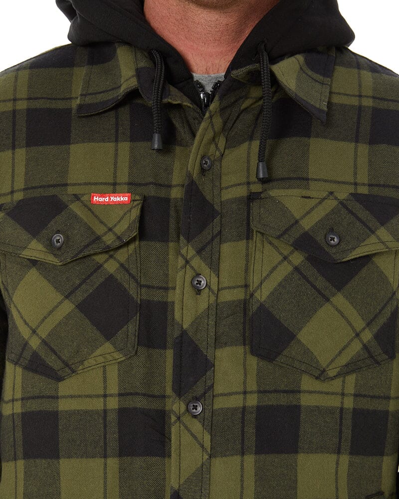 Green on sale hooded flannel