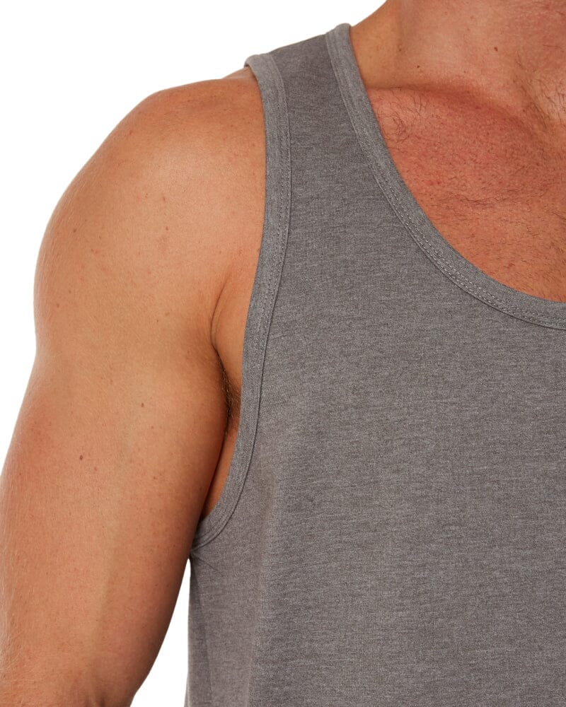 Classic Fit Singlet - Grey Marle