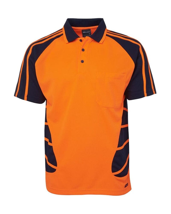 Hi Vis Spider Short Sleeve Shirt - Orange/Navy