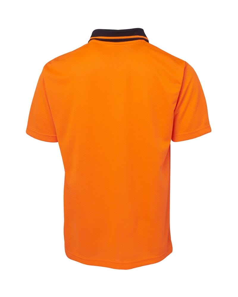 Hi Vis Non Cuff Traditional Polo - Orange/Navy