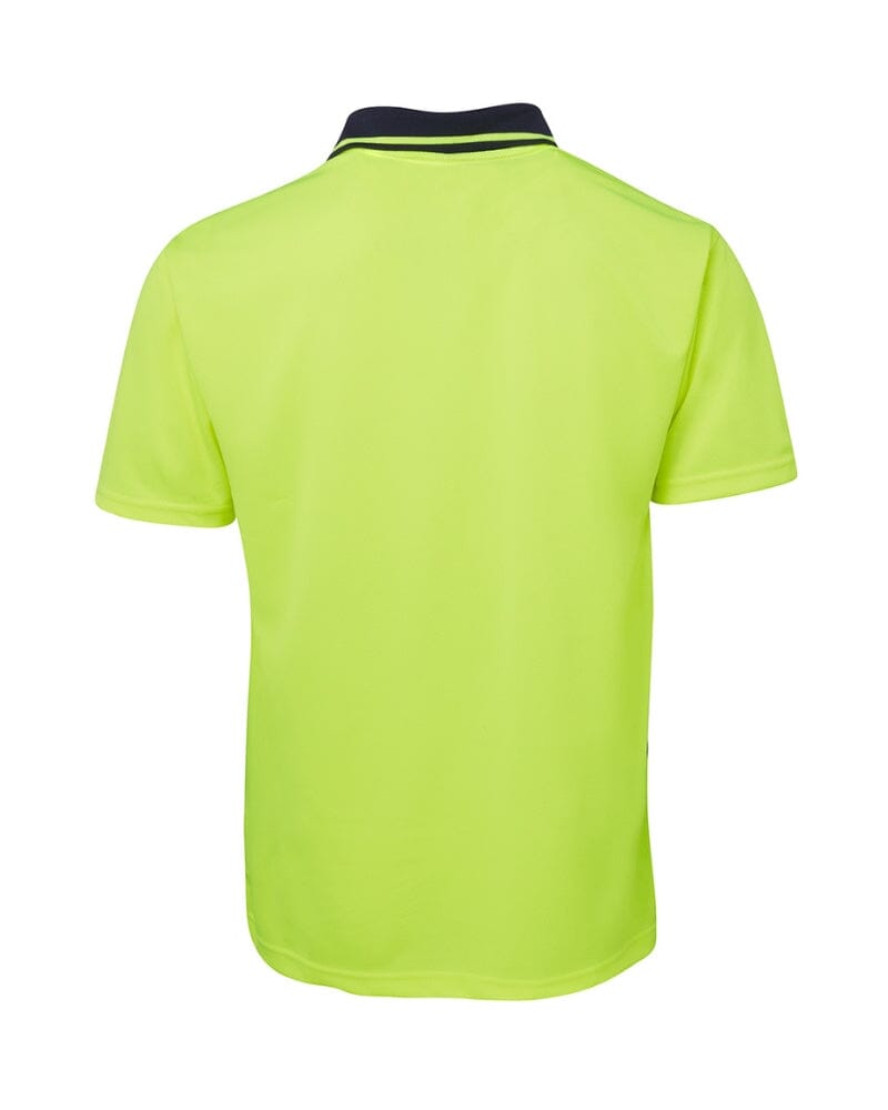 Hi Vis Non Cuff Traditional Polo - Lime/Navy