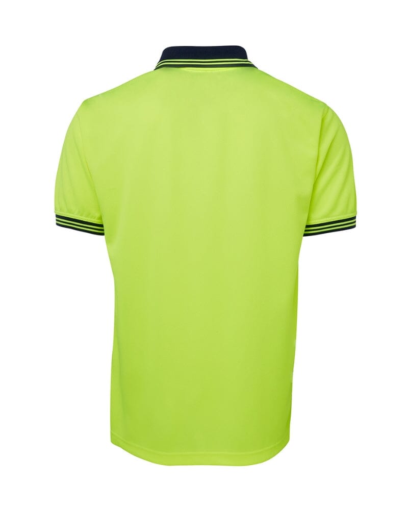 Hi Vis SS Traditional Polo - Lime/Navy