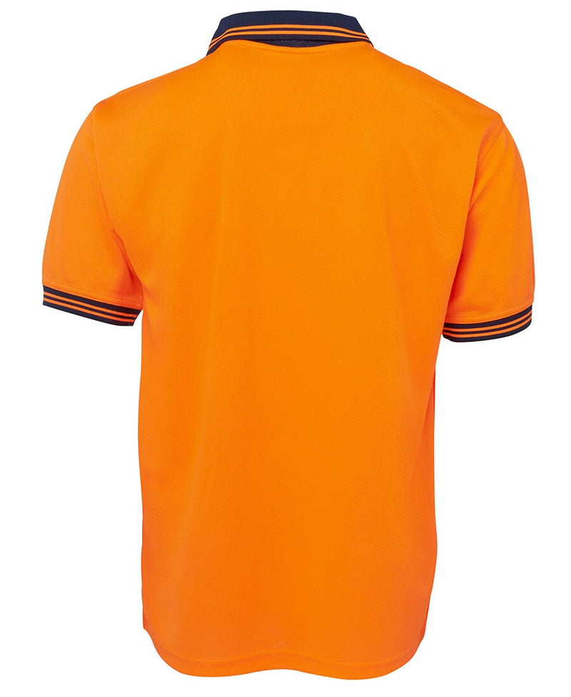 Hi Vis SS Traditional Polo - Orange/Navy